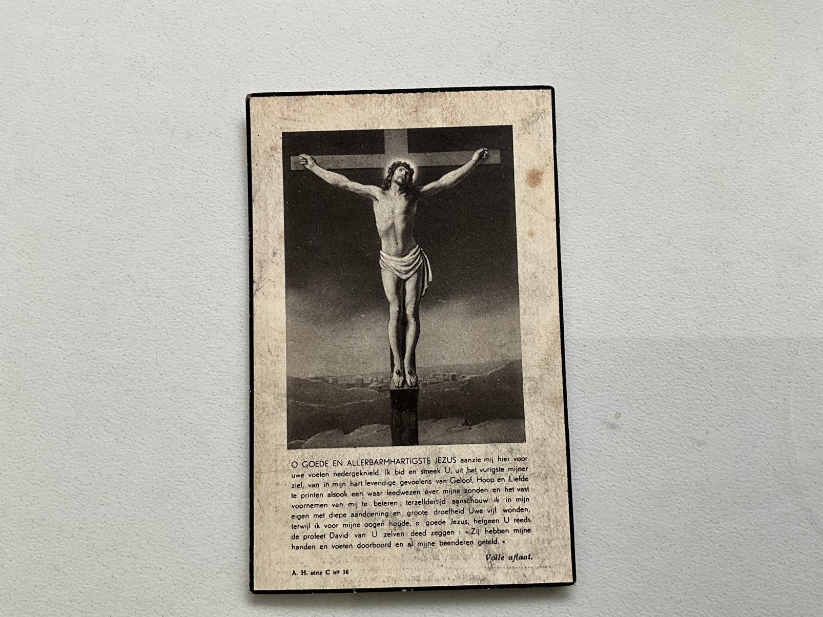 Uniek  Bidprentje (1934) Achiel Demolder (Woesten / Watou), Ophalen of Verzenden, Bidprentje