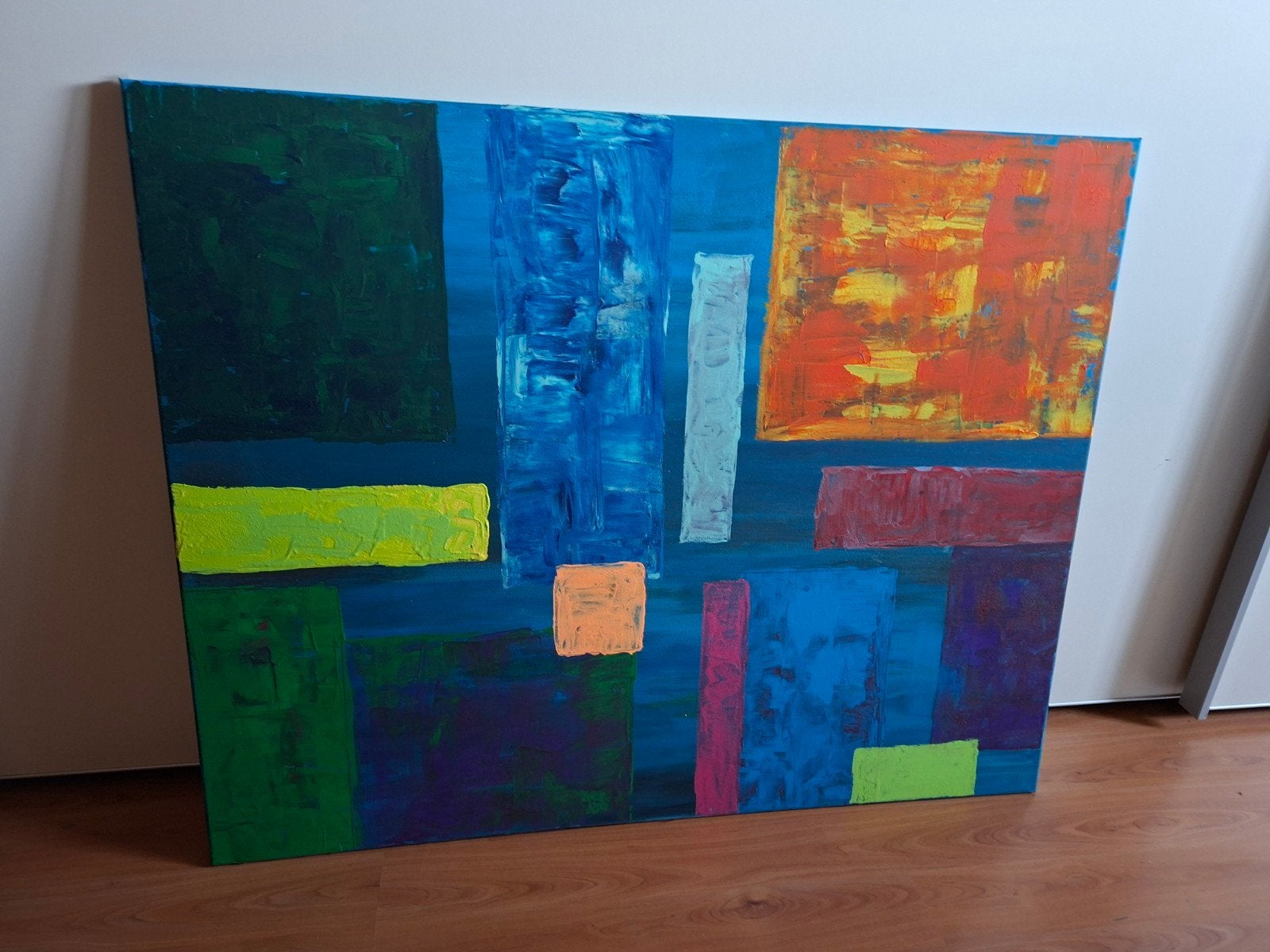 Groot schilderij, Ophalen