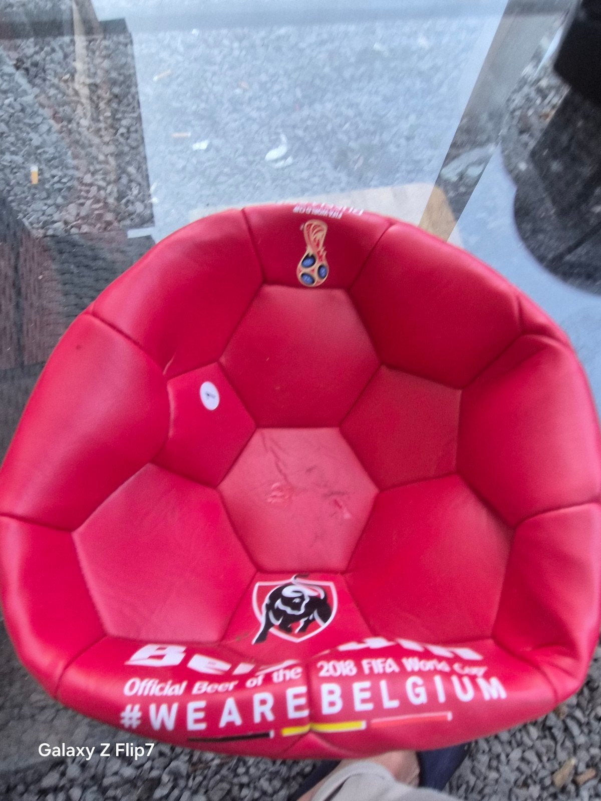 België ! Red devils lederen voetbal, Ophalen of Verzenden