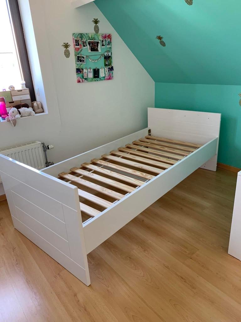 Kinderbed in zeer goede staat, Huis en Inrichting, Ophalen, 90 cm, Eenpersoons, Wit