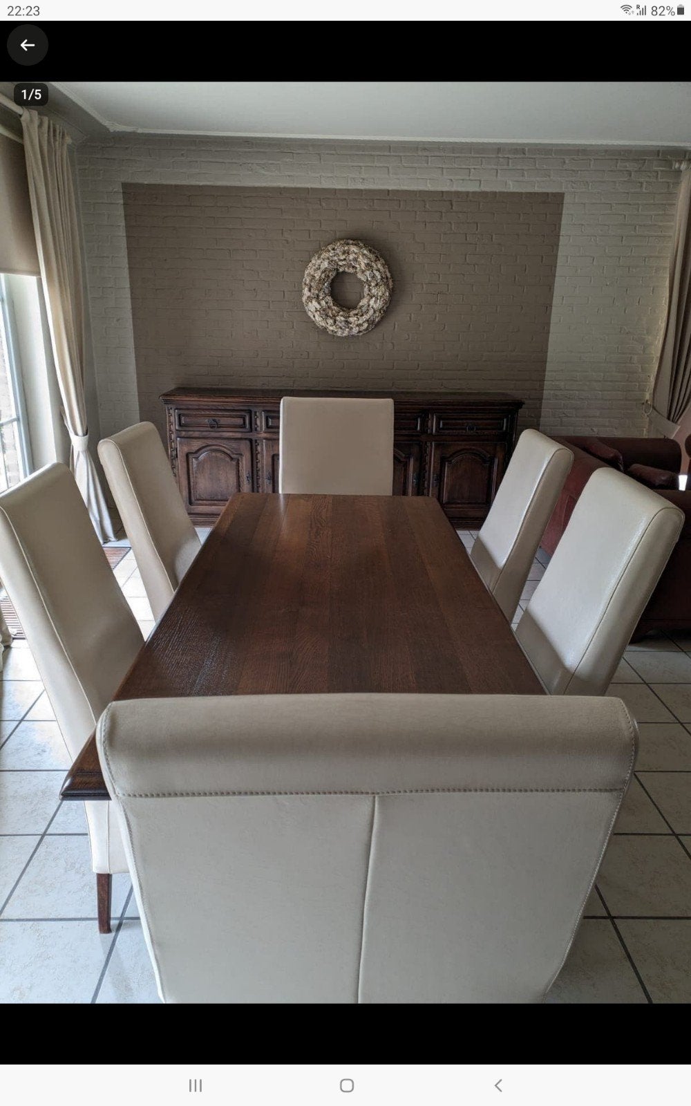 Zware tafel in volle eik, Huis en Inrichting, Ophalen
