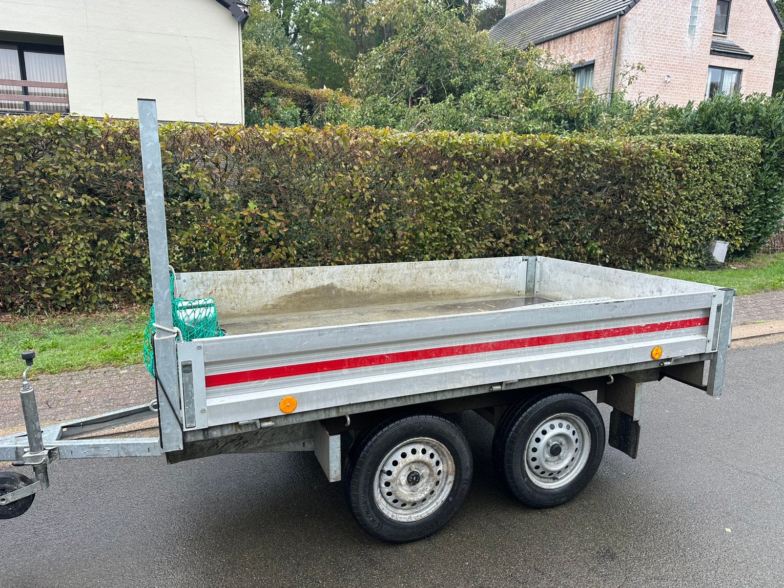 Plateau aanhangwagen 750 kg coc, Ophalen, Zo goed als nieuw