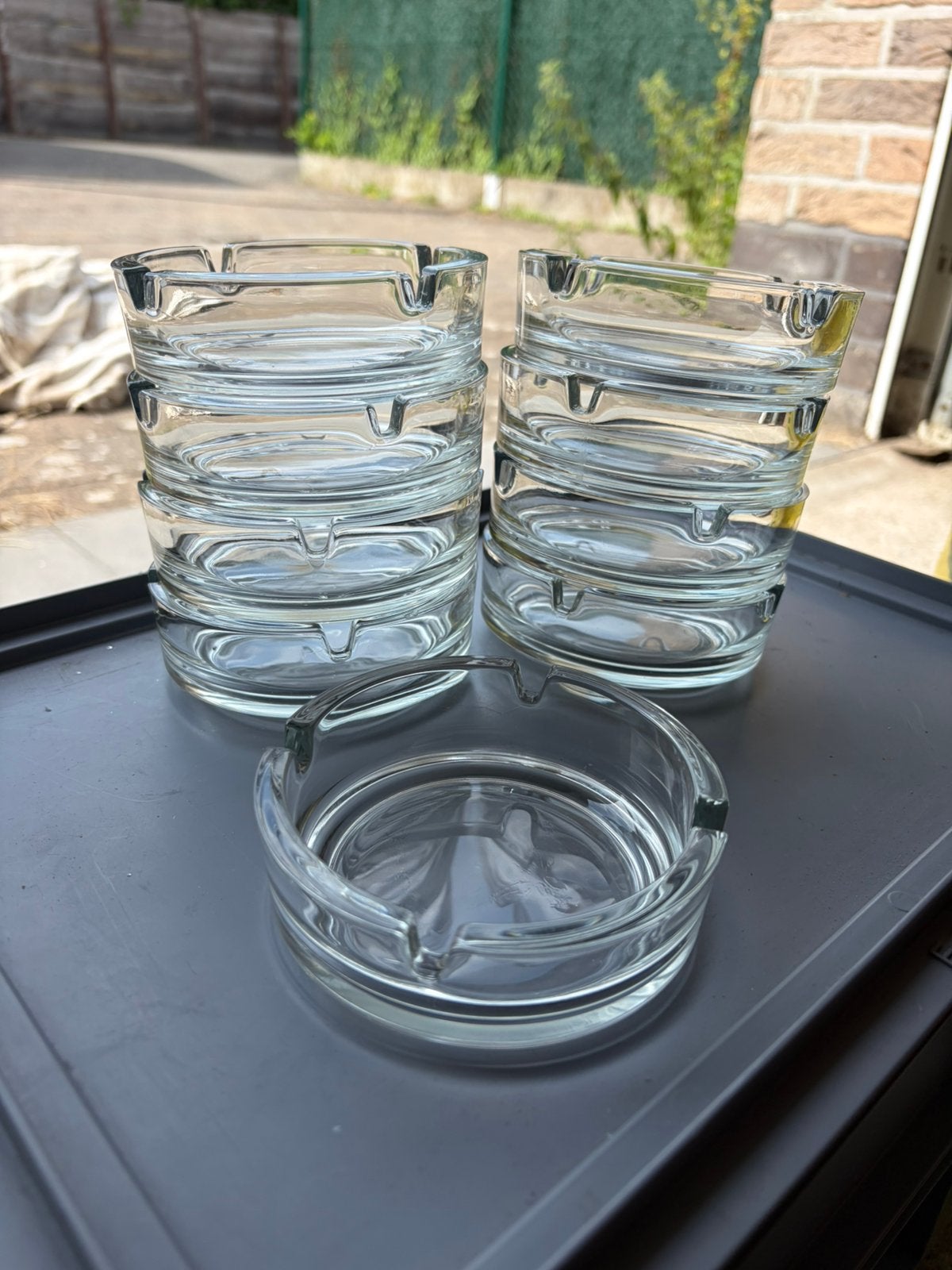 Asbak sigaretten in glas (9 st), Zakelijke goederen, Horeca | Overige, Ophalen