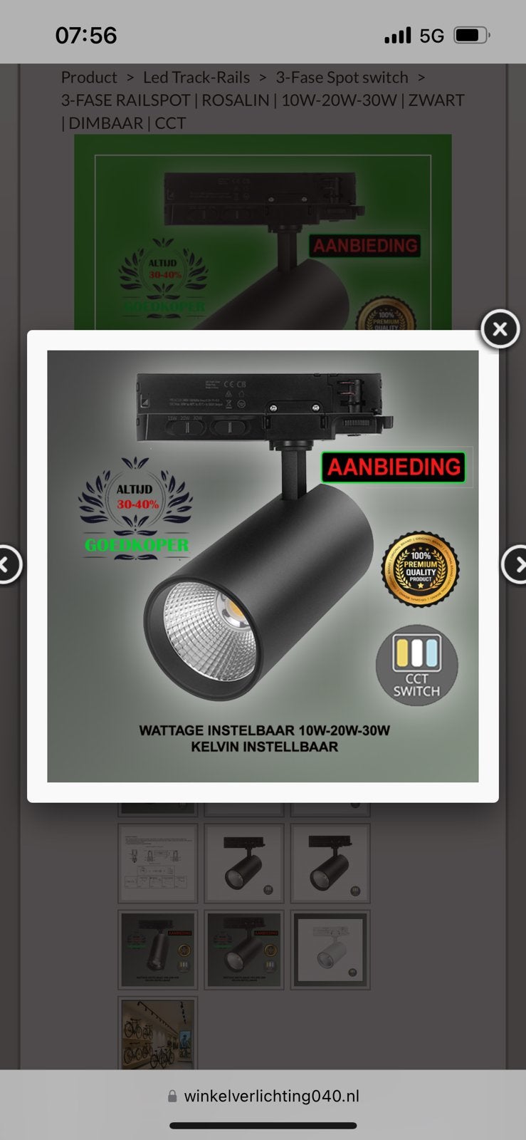 Led spots 3fasige rails, Ophalen, Zo goed als nieuw, Led