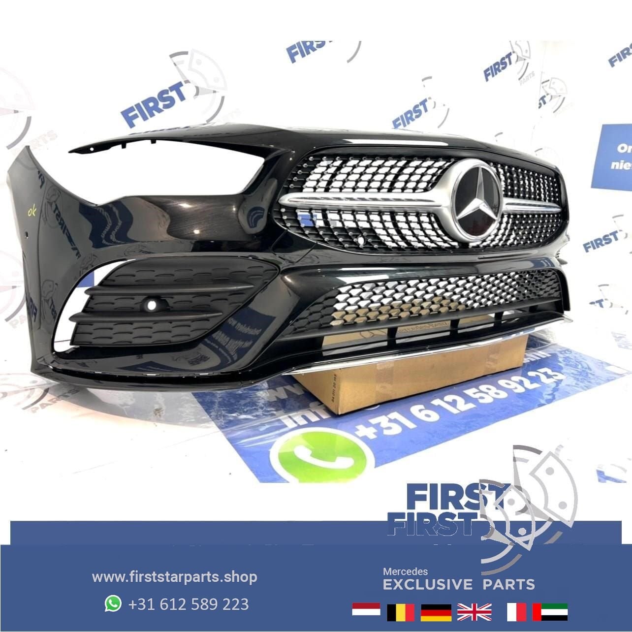 W118 C118 AMG LINE VOORBUMPER ZWART Mercedes 2018-2022 ORIGI, Utilisé, -, Avant, -