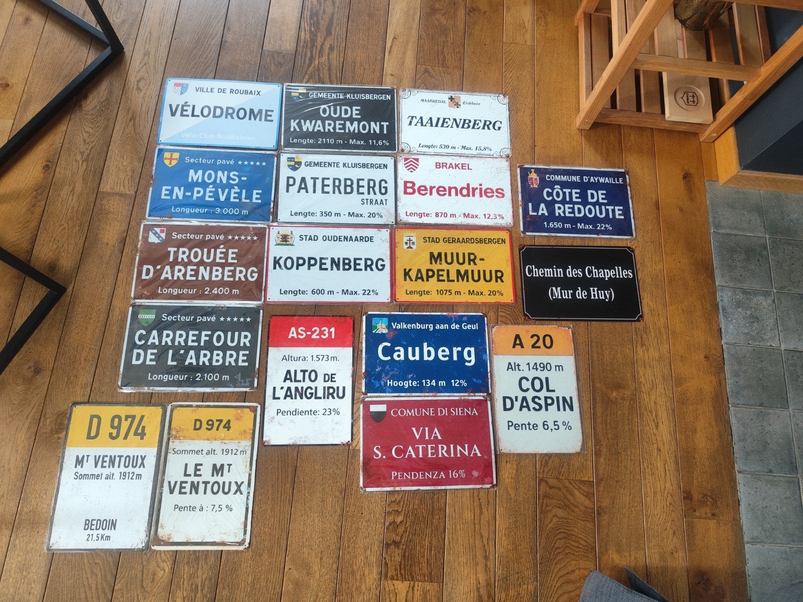Plaques métalliques cyclisme.20x30cm. Divers lots. Envoi ok, Ophalen of Verzenden