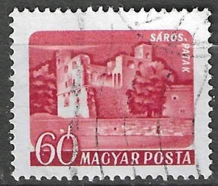 Hongarije 1960-1961 - Yvert 1338 - Kastelen  Sarospatak (ST), Verzenden, Gestempeld