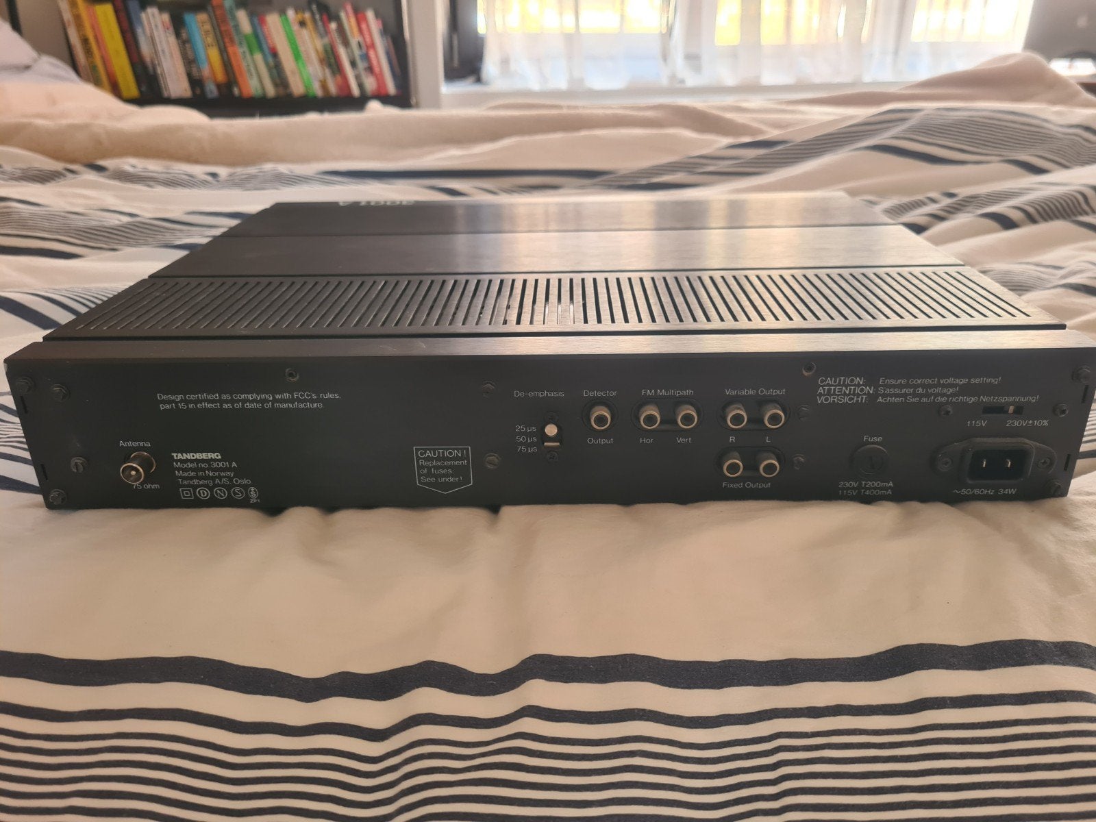Tandberg 3001A Tuner, Audio, Tv en Foto, Tuners, Ophalen of Verzenden, Zo goed als nieuw, Analoog