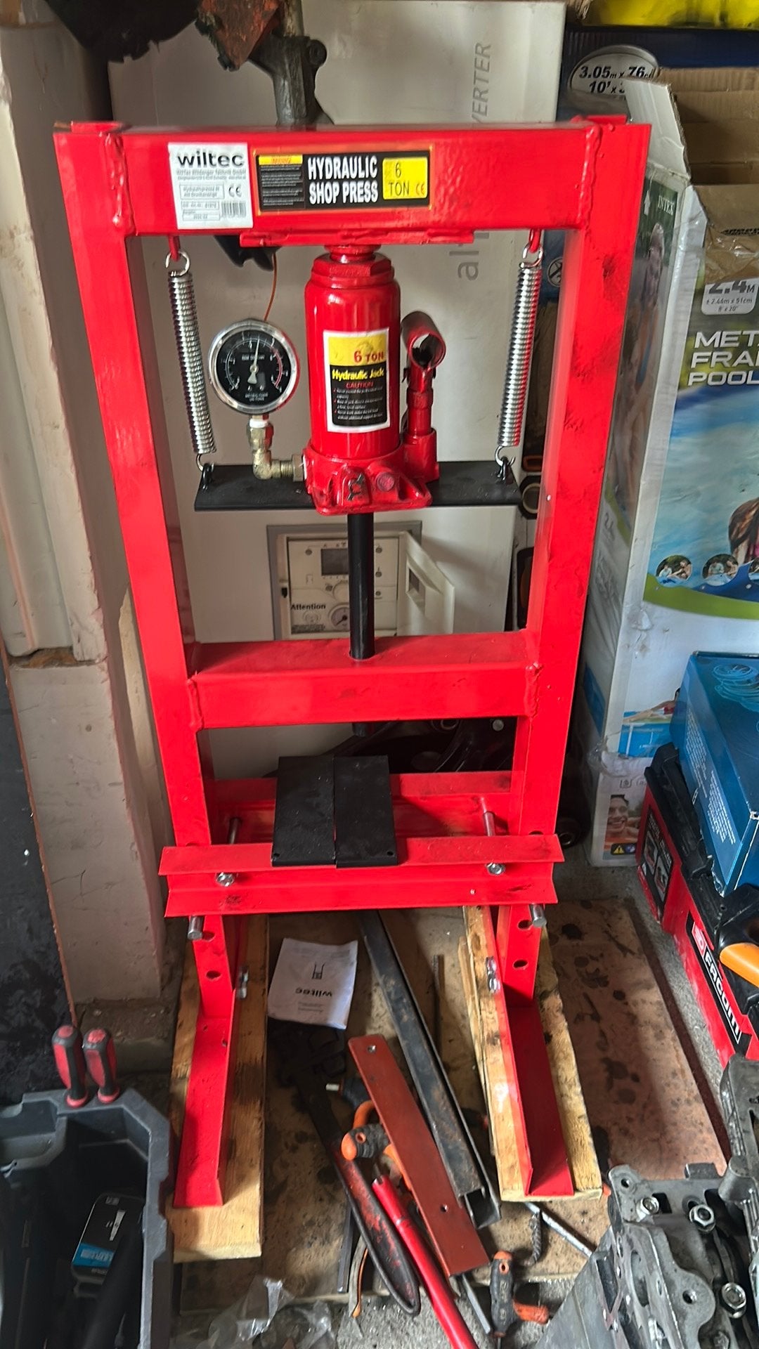 Presse hydraulique, Ophalen, Gebruikt
