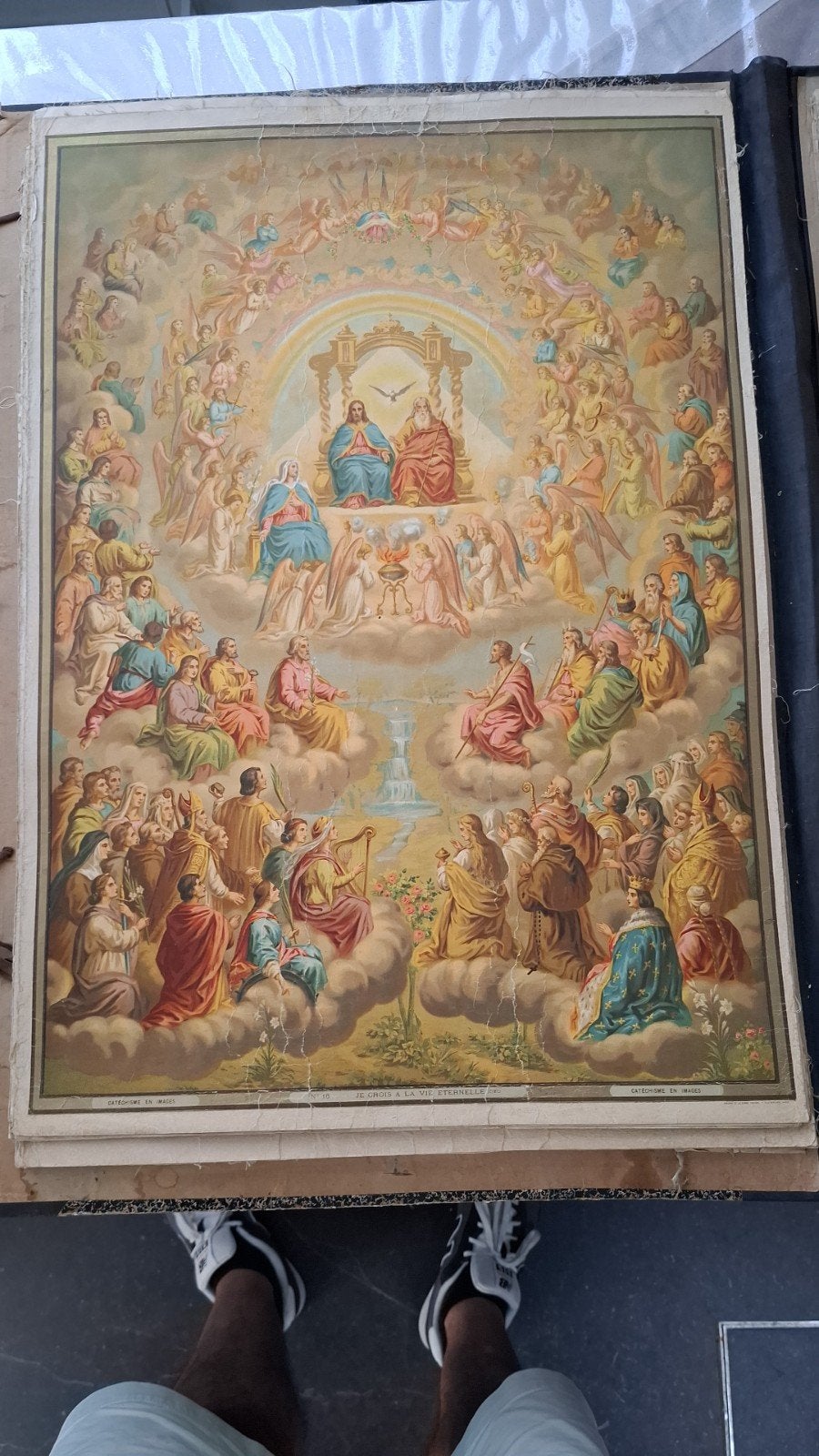 Planches grand format catechisme en images bonne presse, Antiquités & Art, Tapis & Textile, Enlèvement ou Envoi