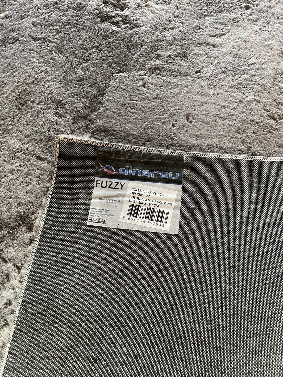 tapis de chambre doux gris légèrement usé, Maison & Meubles, Enlèvement, Comme neuf, Gris