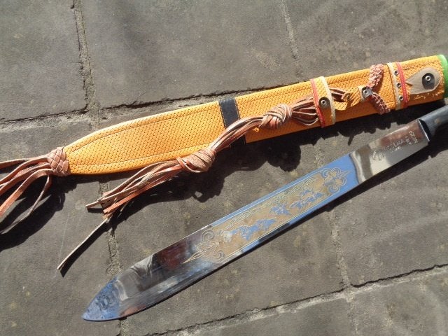 Kunst , handarbeid , Incolma Colombiaanse machete, Antiek en Kunst, Handgemaakt, Wapen, Ophalen of Verzenden, 71 cm