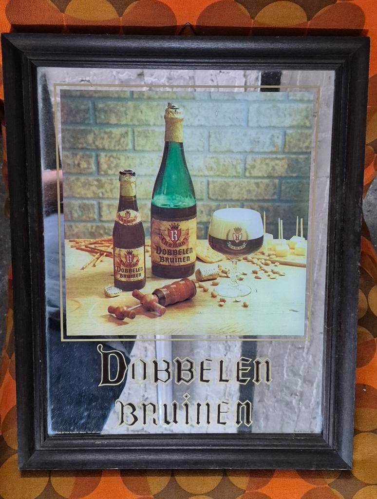 Spiegel van brouwerij Roman " Dobbelen bruinen ", Verzamelen, Ophalen, Gebruikt, Reclamebord, Plaat of Schild, Overige merken