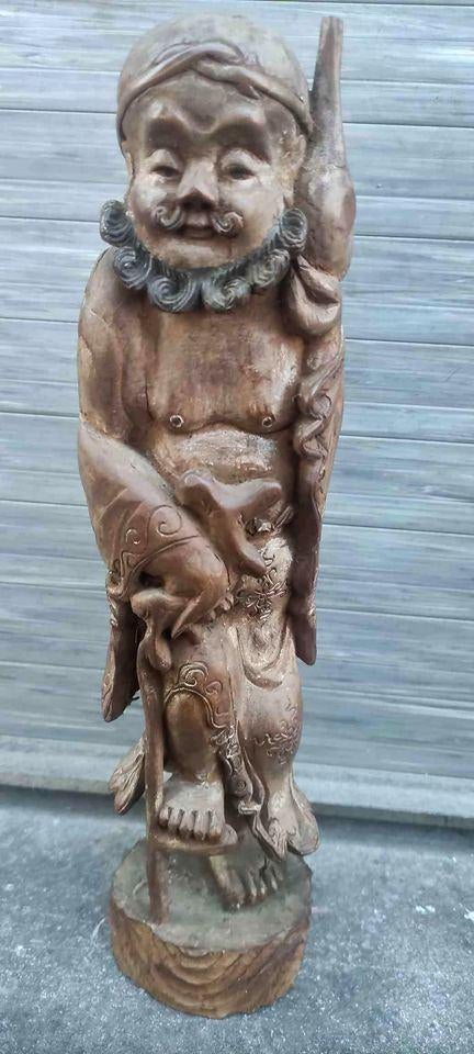 Personnage en bois asiatique, Antiquités & Art, Art | Sculptures & Bois, Enlèvement ou Envoi, Bois