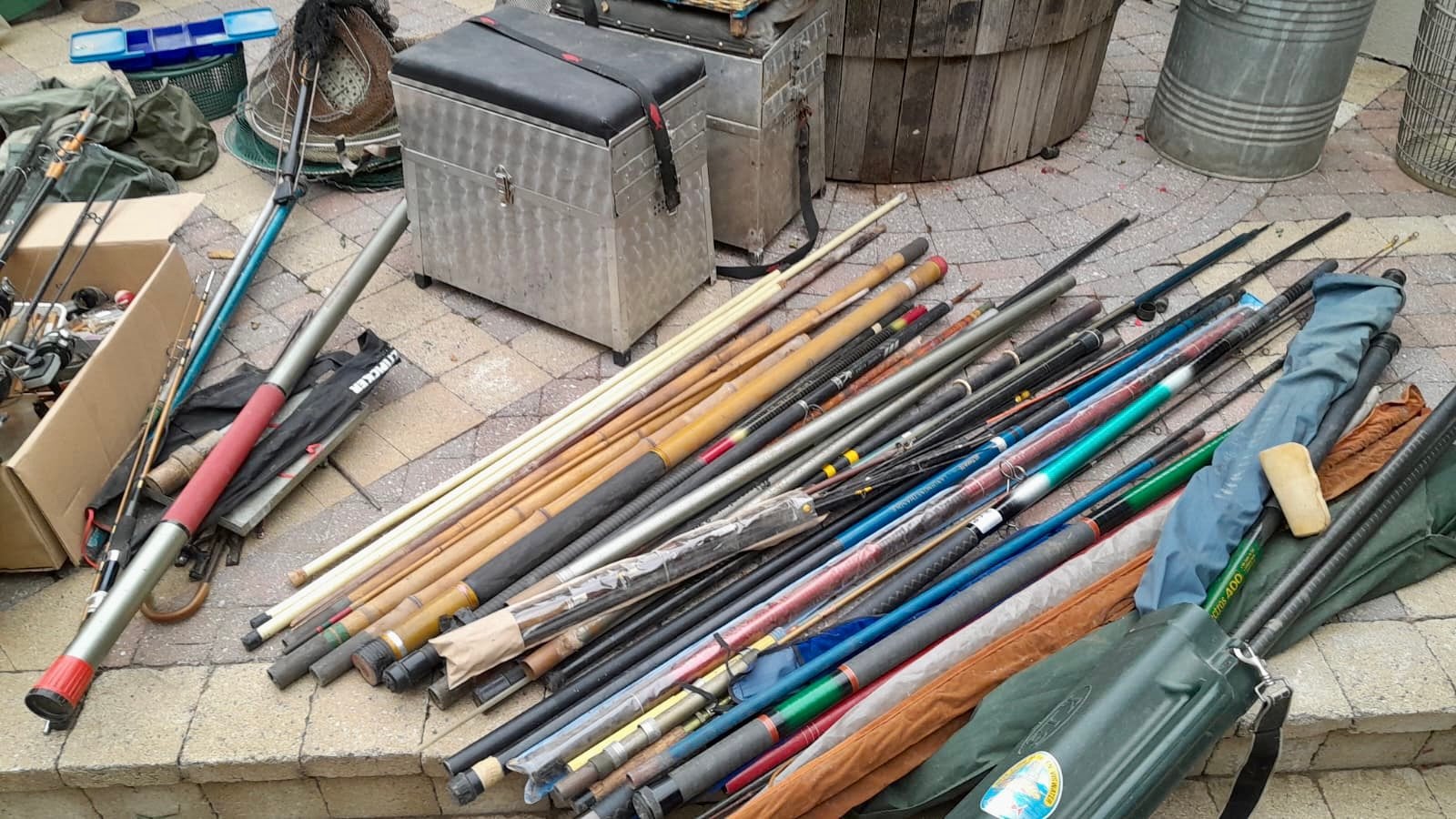 Lot de matériel de pêche, Enlèvement, Utilisé, Canne à pêche complète