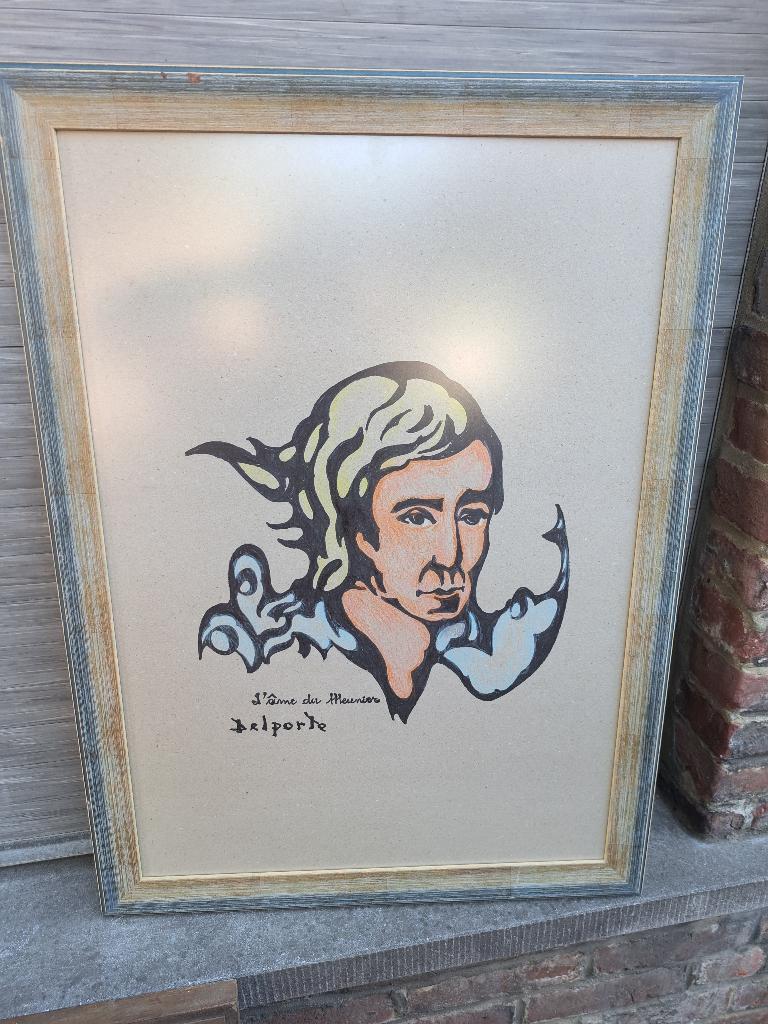 aquarelle l ame du meunier signe Charles Delporte, Ophalen of Verzenden