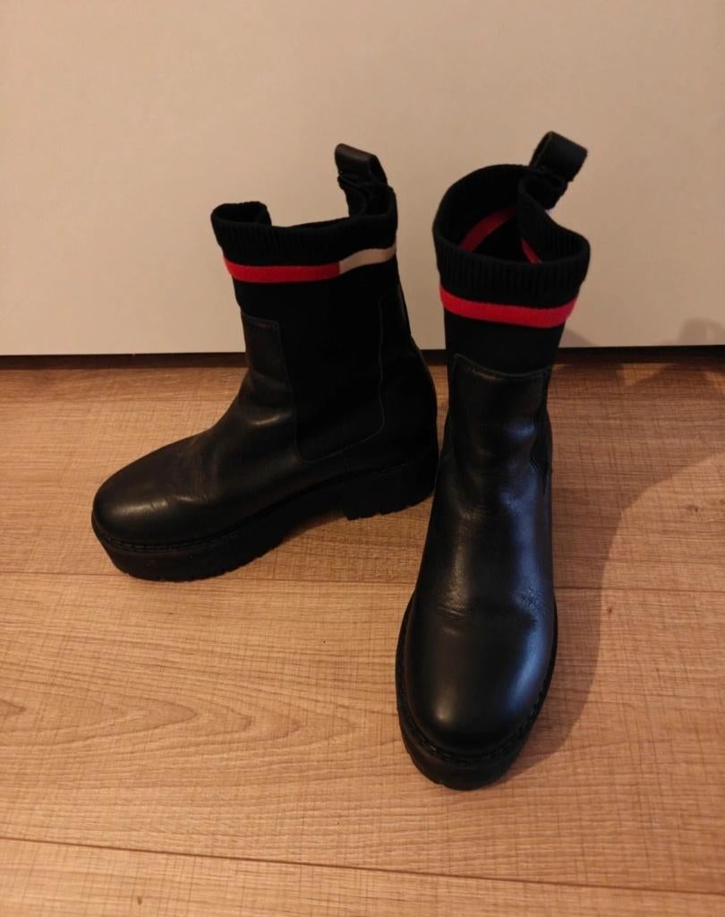 Botjes Tommy Hilfiger, Tommy hilfiger, Zwart, Lage of Enkellaarzen, Ophalen of Verzenden