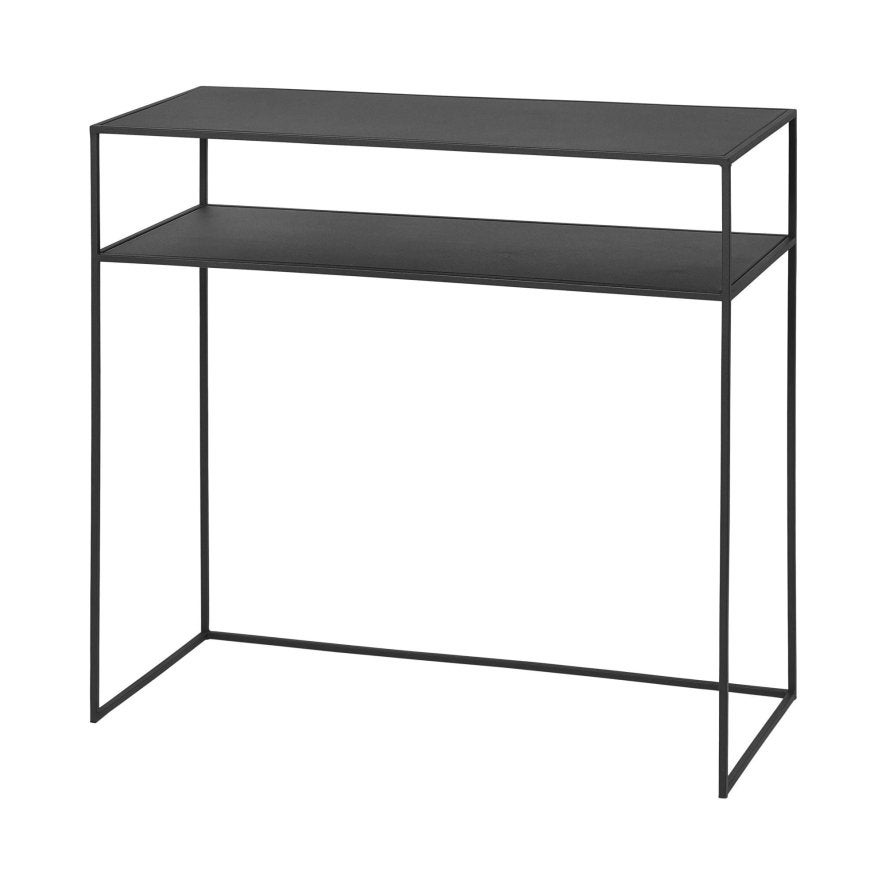 BlomusFera sidetable console tafel zwart, Maison & Meubles, Tables | Dessertes, Comme neuf, 25 à 50 cm, 50 à 100 cm, Autres formes