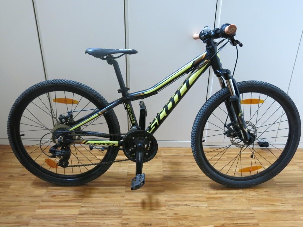 Kinderfiets Scott Scale JR 24 disc mountainbike, Ophalen, Gebruikt, Schijfrem