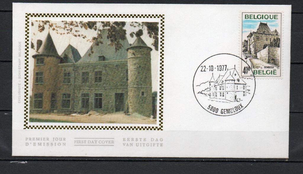 Année 1977 : FDC 1870 Soie - Pour le tourisme, Timbres & Monnaies, Timbres | Europe | Belgique, Enlèvement