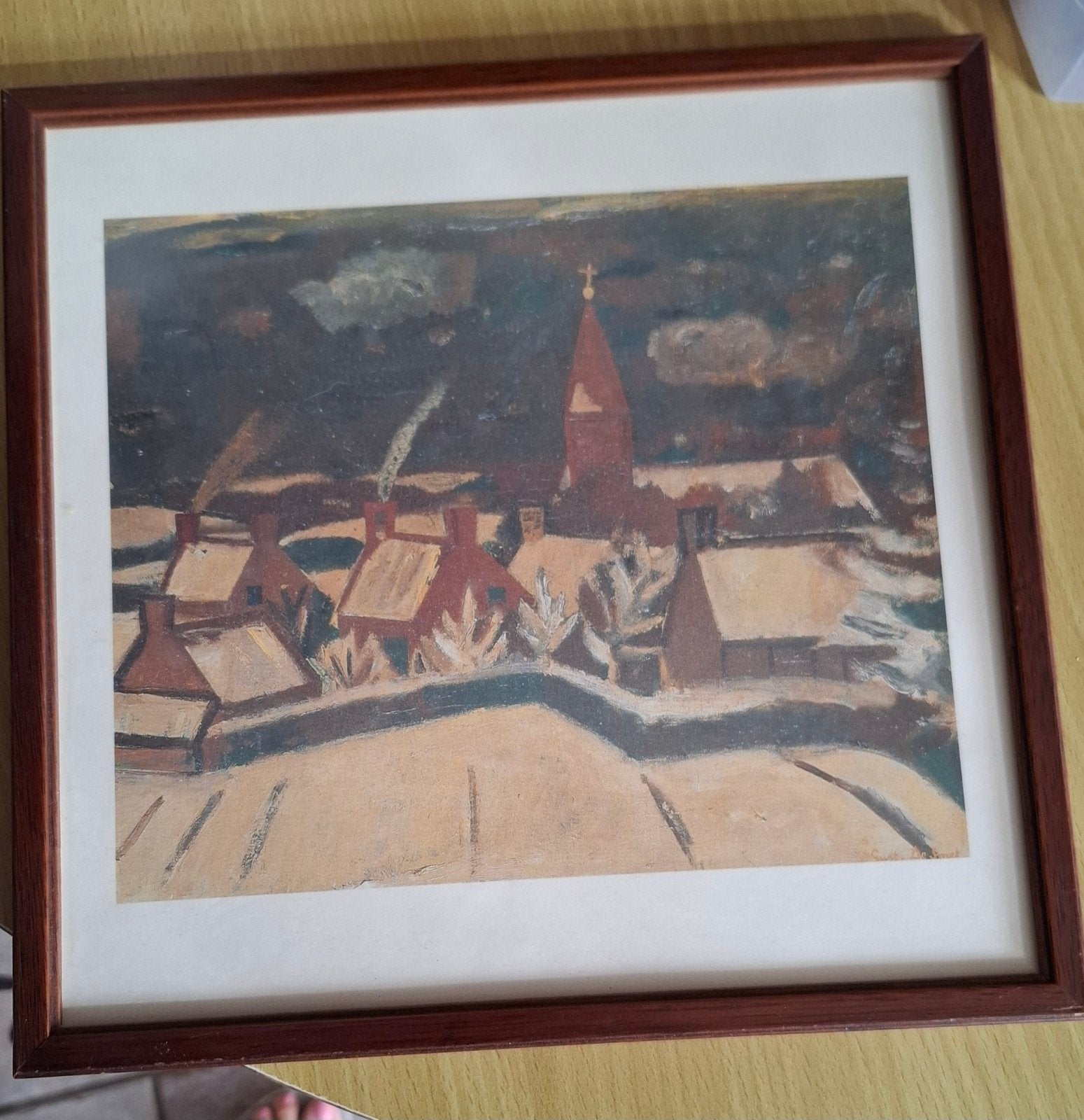 Reproductie Gust De Smet, Antiek en Kunst, Kunst | Etsen en Gravures, Ophalen, Ingelijst, 19 cm, 16 cm
