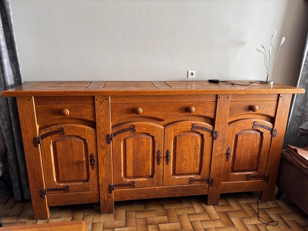 EIKEN EETKAMER, Huis en Inrichting, Ophalen, Gebruikt, JAREN 80, Minder dan 4 stoelen