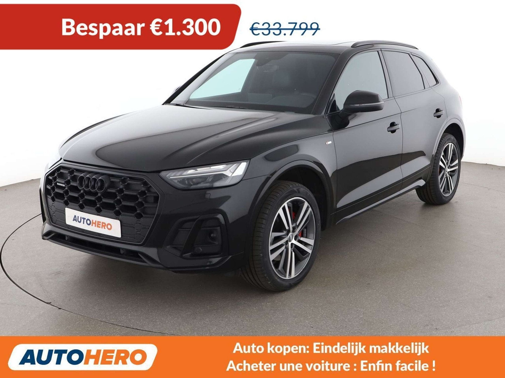 Audi Q5 40 TDI Mild-Hybrid quattro S line (bj 2021), Auto's, Automaat, Gebruikt, Q5, Zwart
