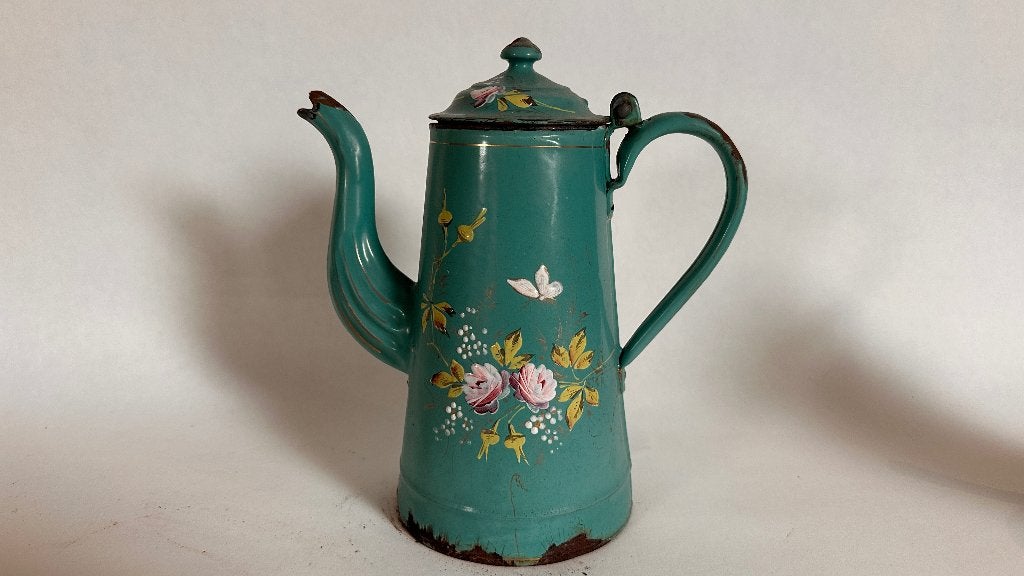 Koffiepot beschilderd, Ophalen of Verzenden