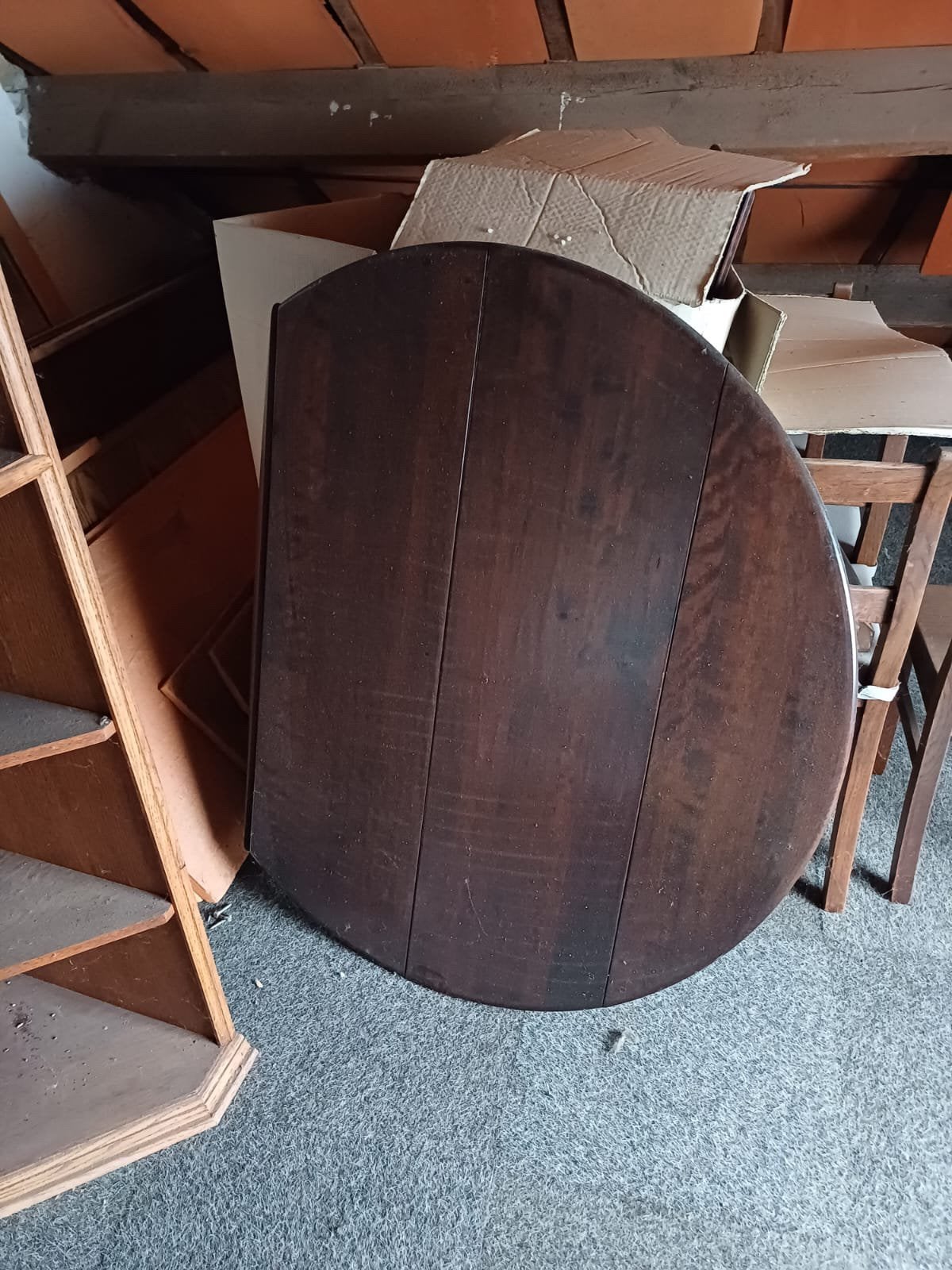 Eiken tafel, Enlèvement, Comme neuf, Ovale