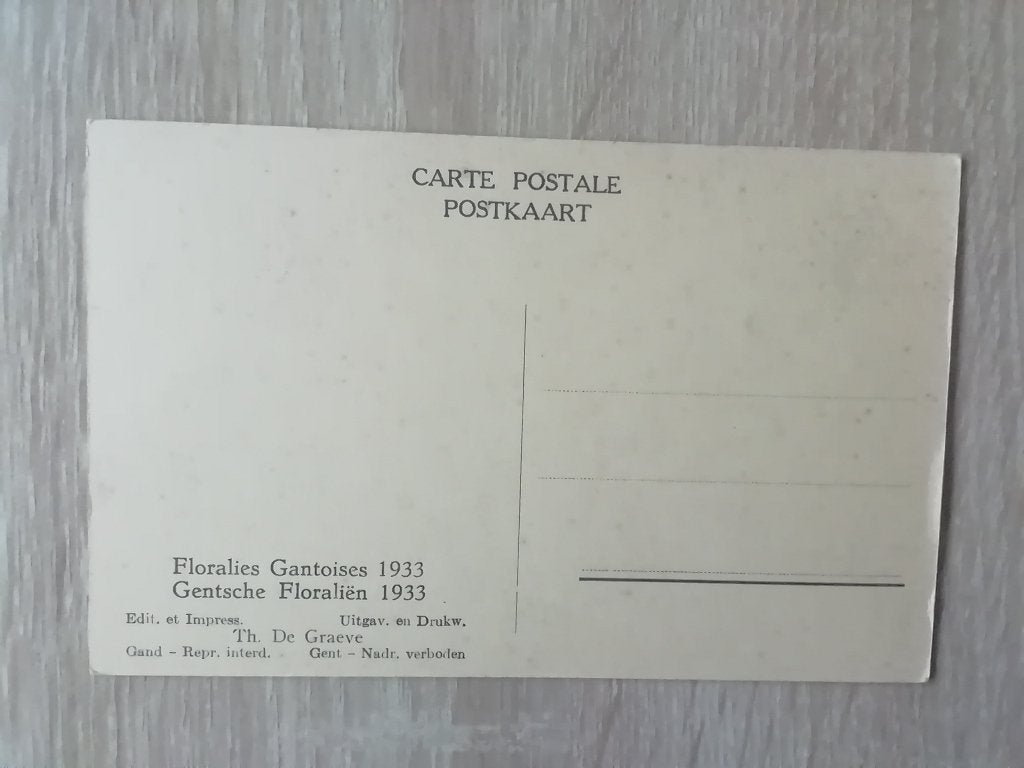 Postkaart gentsche floralien 1933, Verzamelen, Postkaarten | België, Ophalen of Verzenden