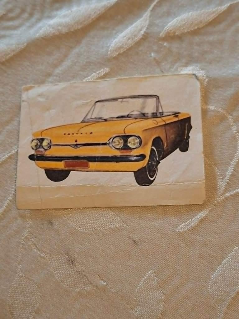 Prentje/Chromo : Chevrolet Corvair / Chocolade Jacques, Enlèvement ou Envoi, Gravure, Utilisé, Autres sujets/thèmes