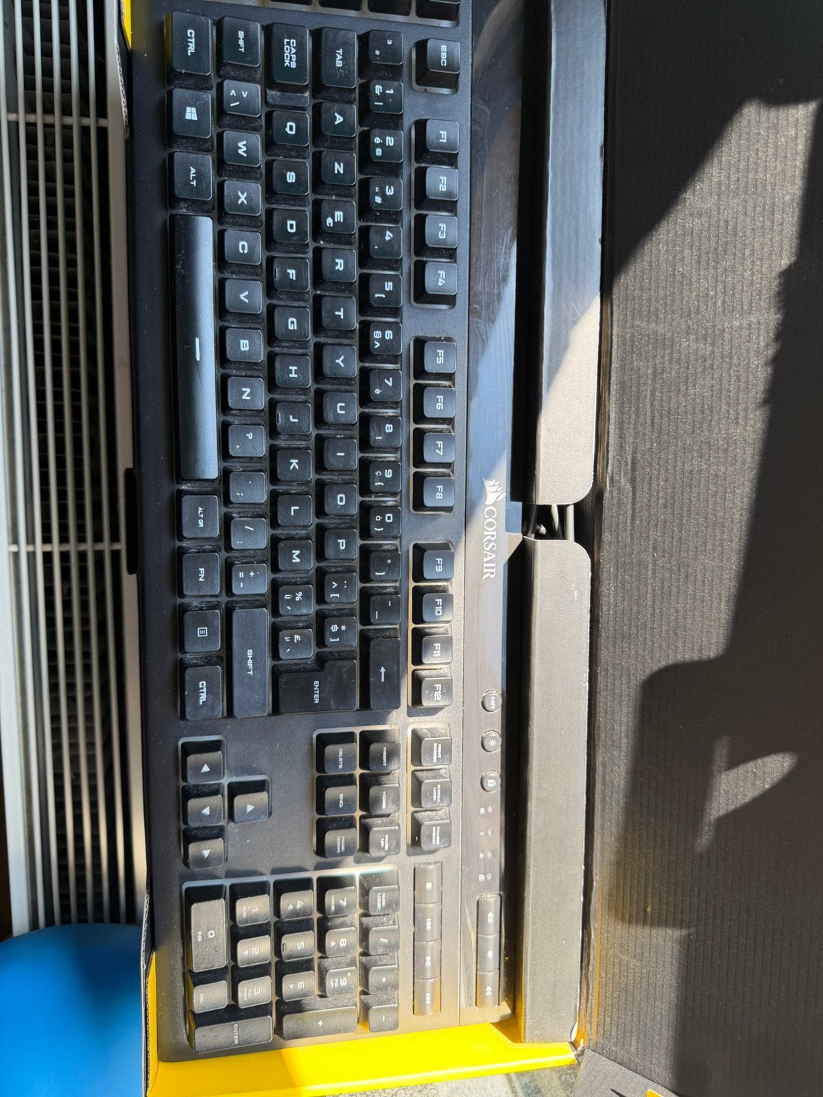 Corsair K55 RGB AZERTY gamingtoetsenbord., Computers en Software, Ophalen, Azerty, Zo goed als nieuw, Gaming toetsenbord