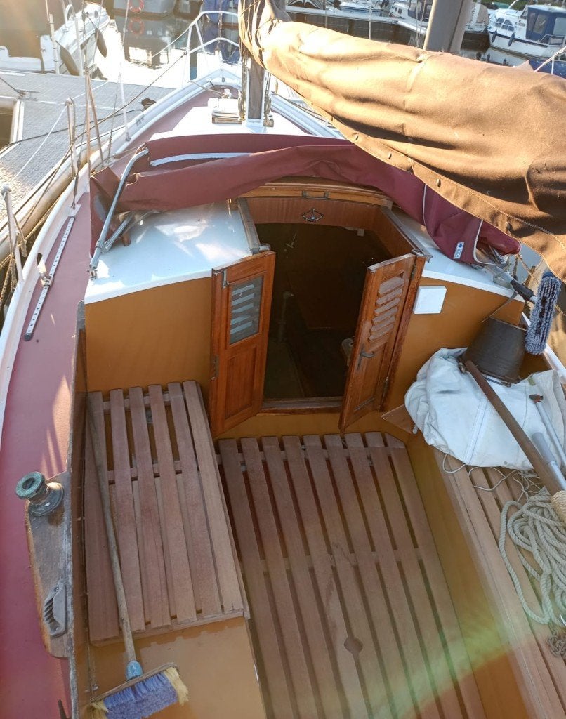 Stalen zeil-woonboot,oceaancruiser 9m.Diesel.20pk, Watersport en Boten, Ophalen, 9 m, 1.50 - 1.70 meter, 20 pk
