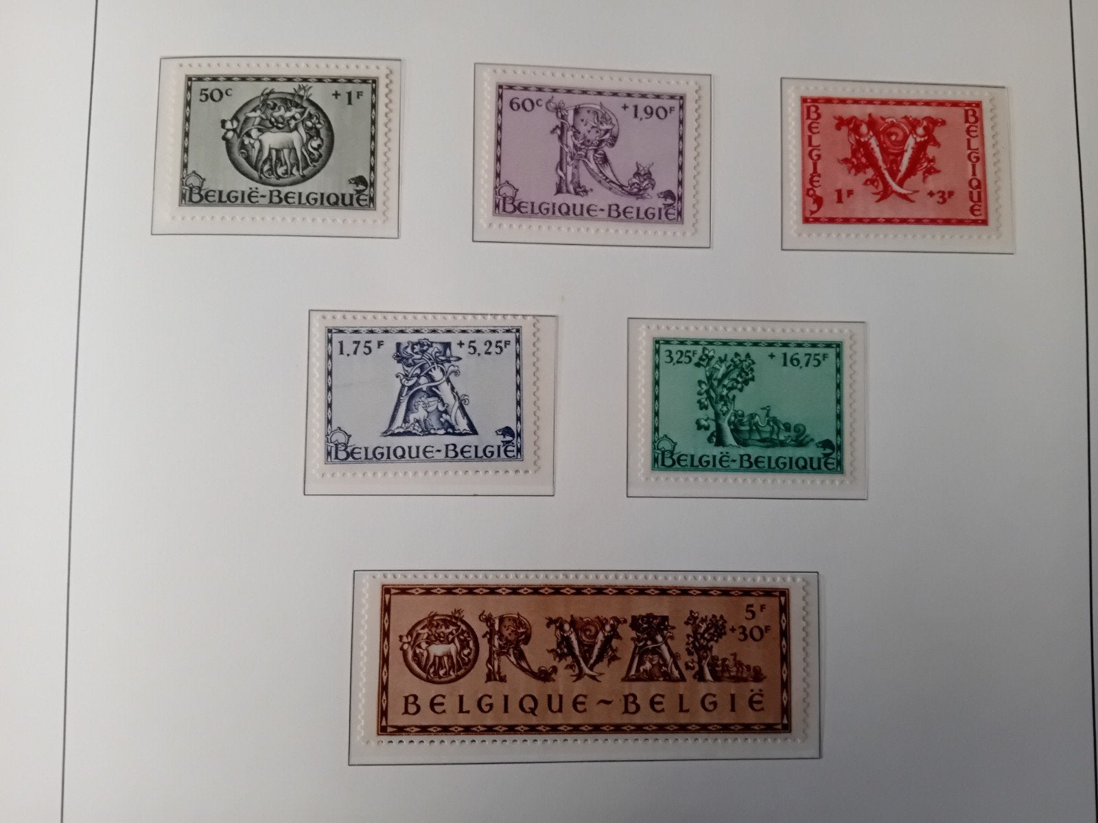 België postzegels nr 625/630** postfris lot 118P, Ophalen of Verzenden, Postfris