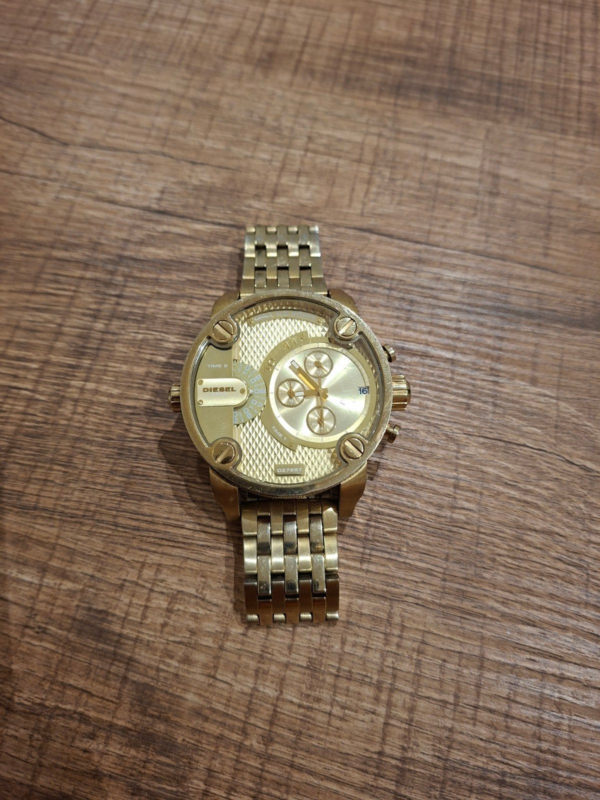 Originele Diesel horloge model: DZ7287, Handtassen en Accessoires, Overige merken, Staal, Gebruikt, Staal