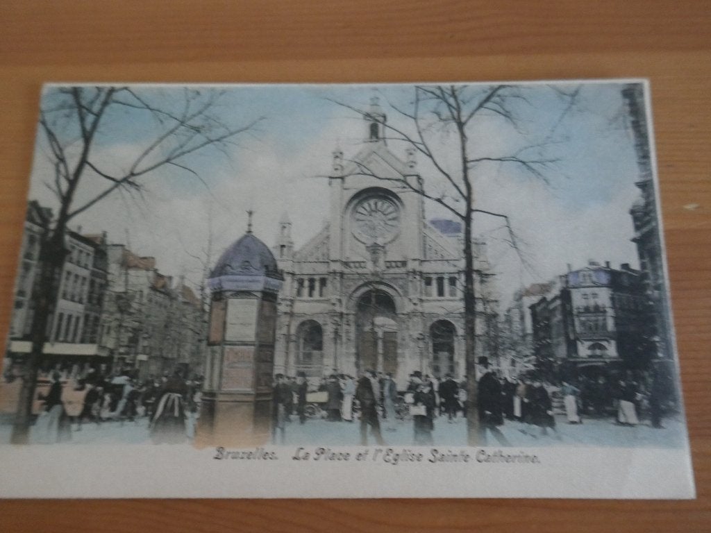 bruxelles la place et l'église sainte catherine, Envoi, Non affranchie, Bruxelles (Capitale)