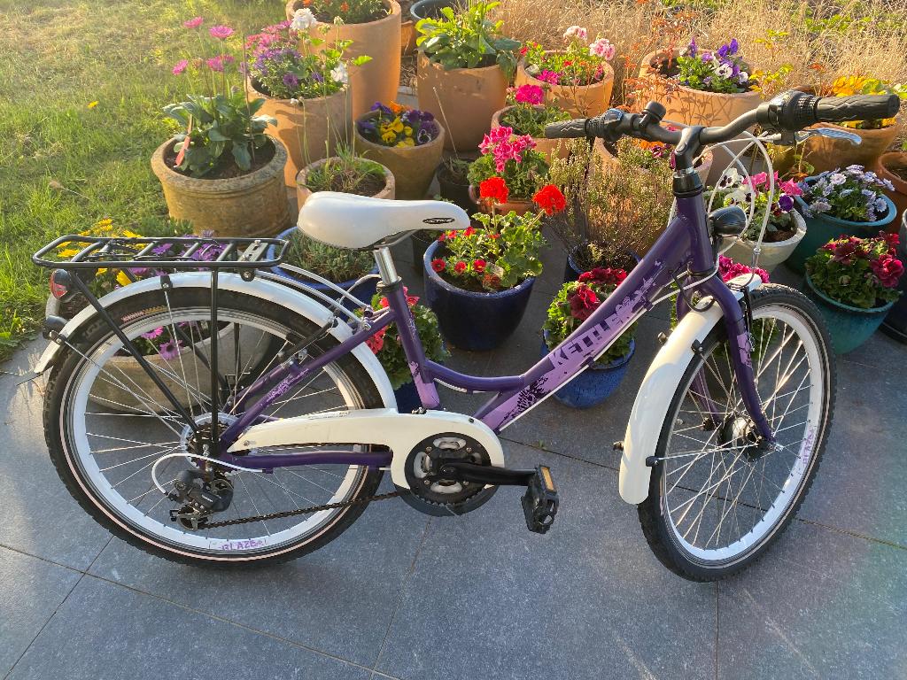 Meisjesfiets, Ophalen, 22 inch, Versnellingen, Zo goed als nieuw