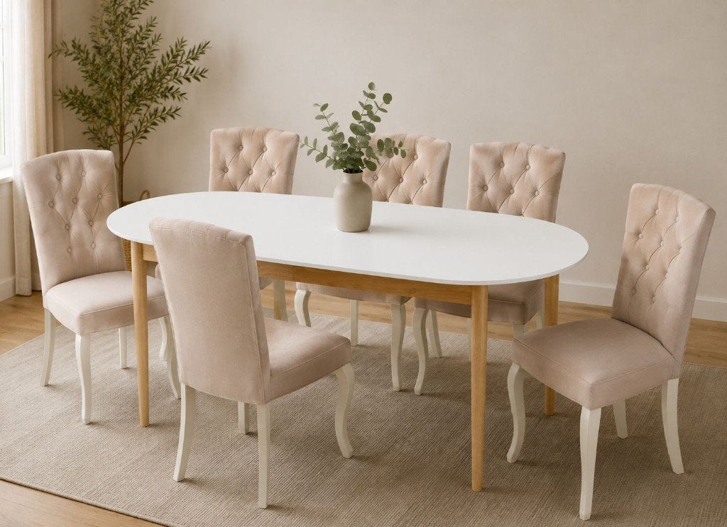 chaises de salle à manger, Enlèvement, Comme neuf, Tissus, Cinq, Six Chaises ou plus