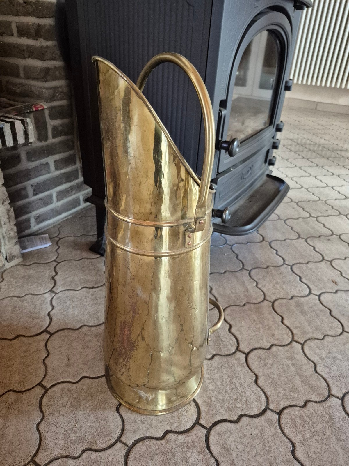 Kolenemmer- kolenkit koper, Huis en Inrichting, Ophalen, Zo goed als nieuw, Overige materialen, Met handgreep