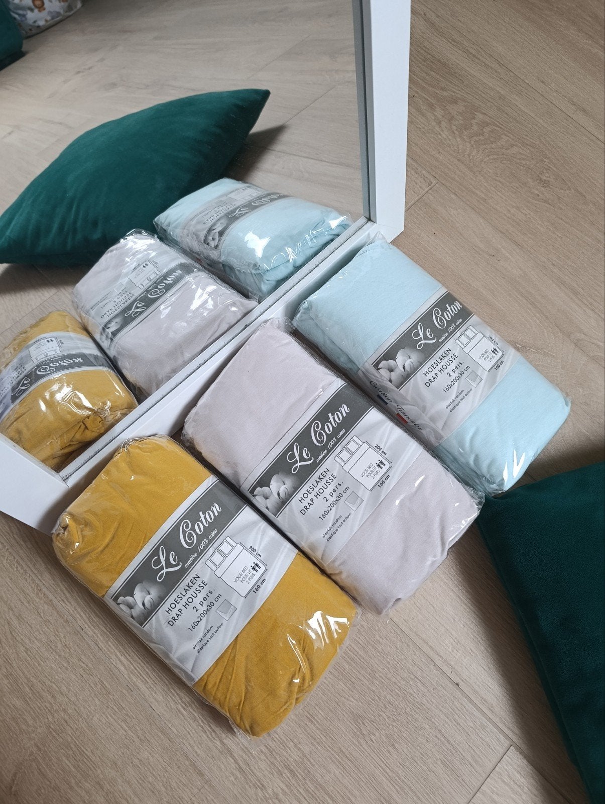 3 drap housse coton, Coton