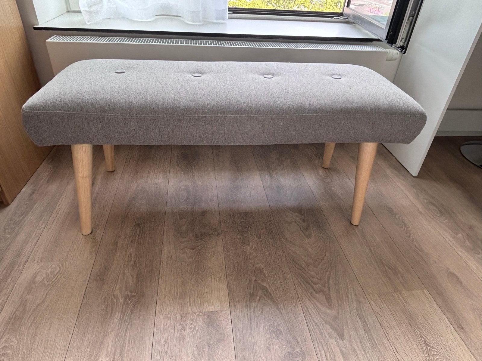 Banquette Grise JYSK, Maison & Meubles, Enlèvement ou Envoi, Utilisé, 100 à 125 cm
