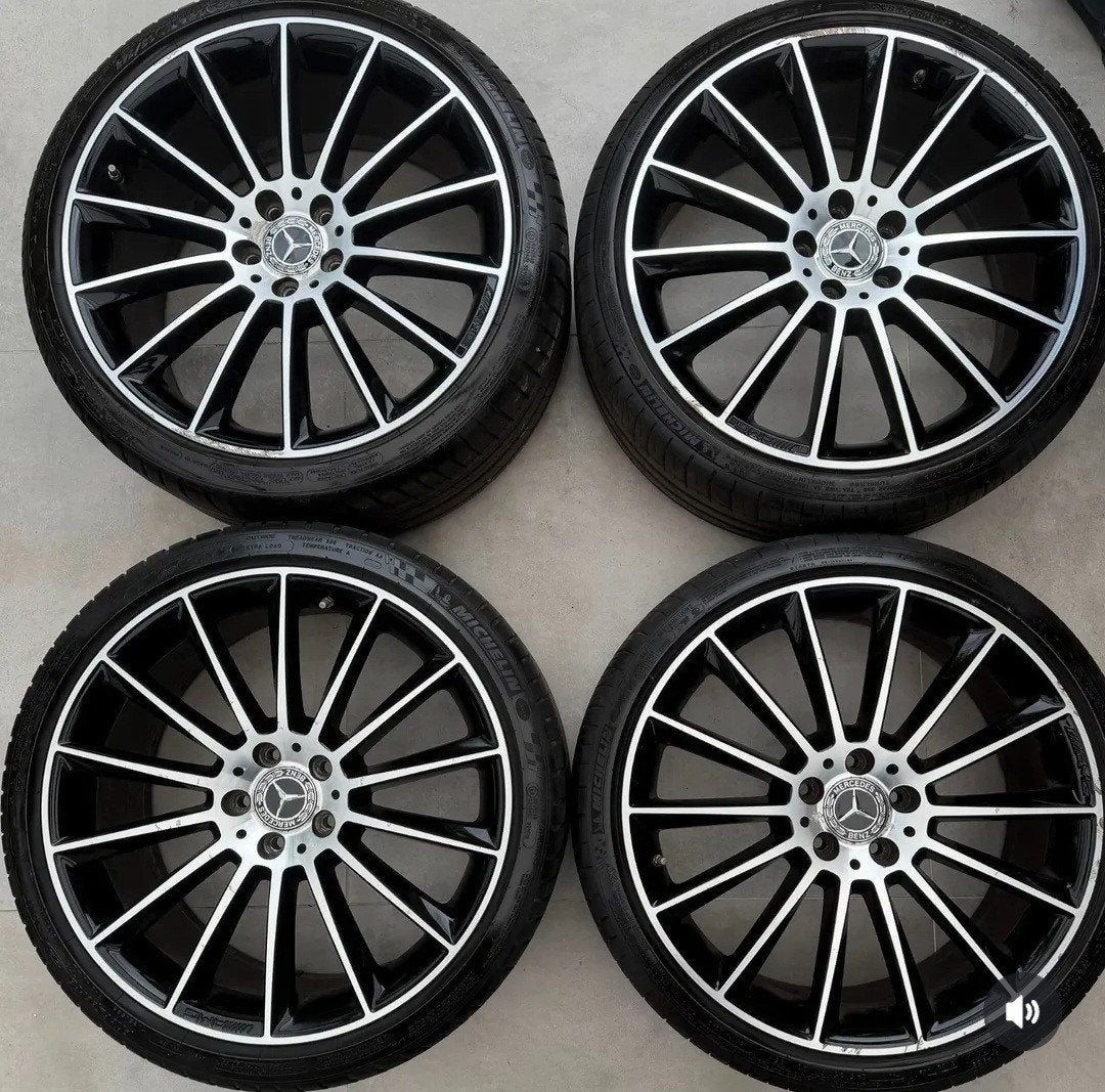 JANTES AMG D'ORIGINE MERCEDES 20 POUCES LES PLUS LARGES AVEC, Autos : Pièces & Accessoires, Enlèvement, 20 pouces, Pneus été, Pneus et Jantes