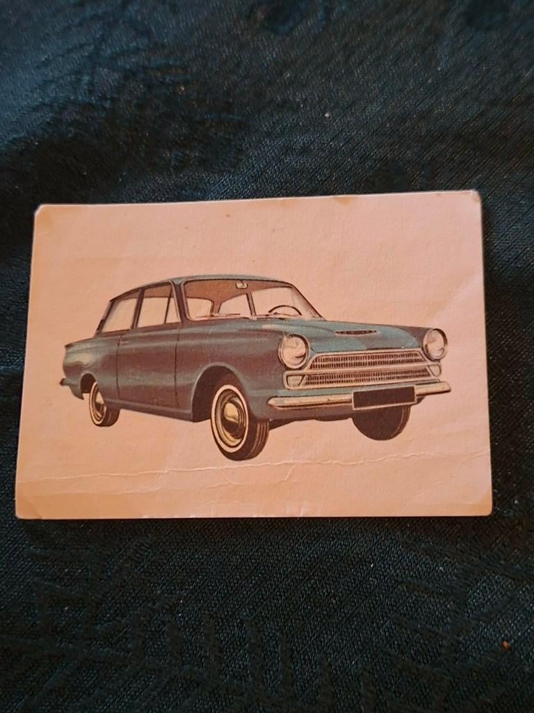 Prentje/Chromo : Ford Cortina / Chocolade Jacques, Enlèvement ou Envoi, Gravure, Utilisé, Autres sujets/thèmes