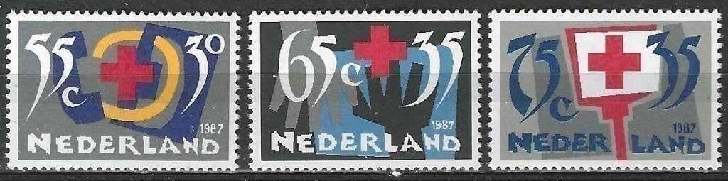 Nederland 1987 - Yvert 1293-1295 - Rode Kruis (PF), Verzenden, Postfris