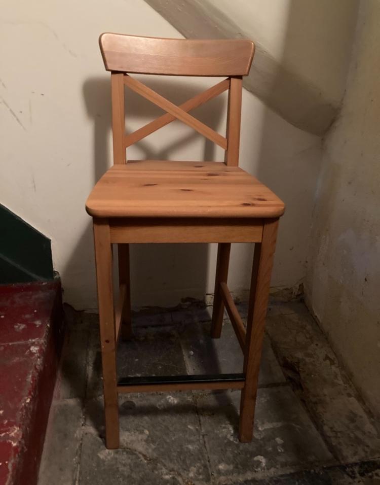 chaise de bar Ikea Ingolf, 1 tabouret, Enlèvement, Utilisé, 60 à 90 cm