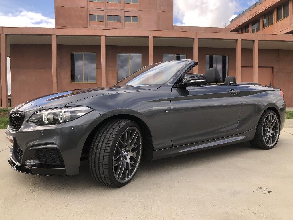 BMW 218iA, Argent ou Gris, Euro 6, Cabriolet, Noir