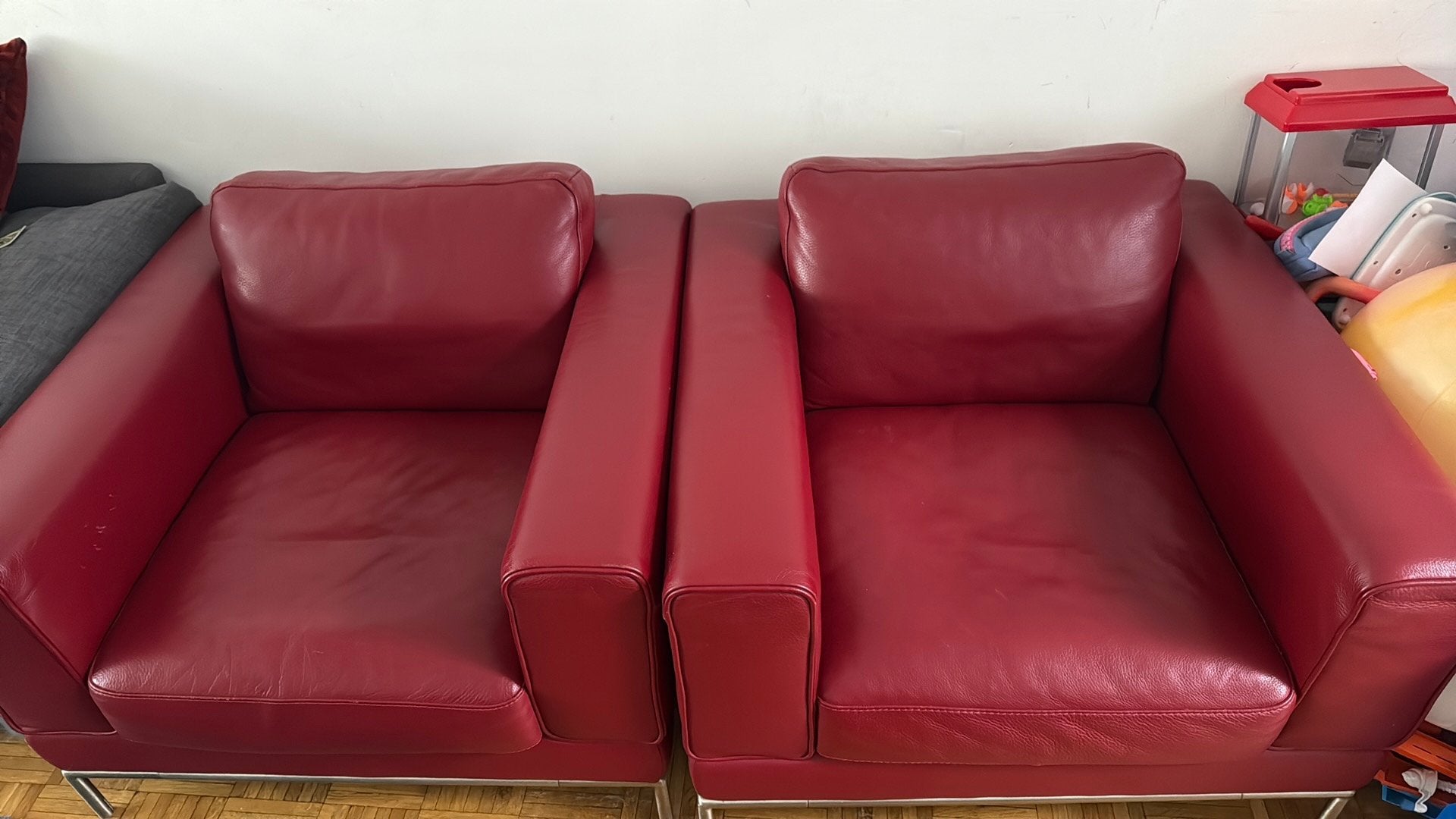 Lederen stoelen., Ophalen, Zo goed als nieuw