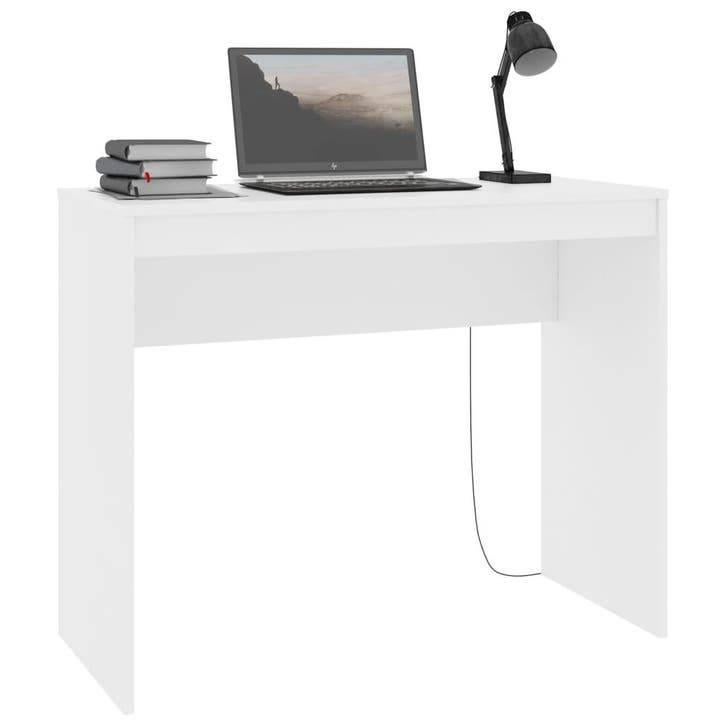 Bureau  90x40x72 cm blanc - Bois d'ingénierie, Moderne, Enlèvement ou Envoi, Blanc, Bois