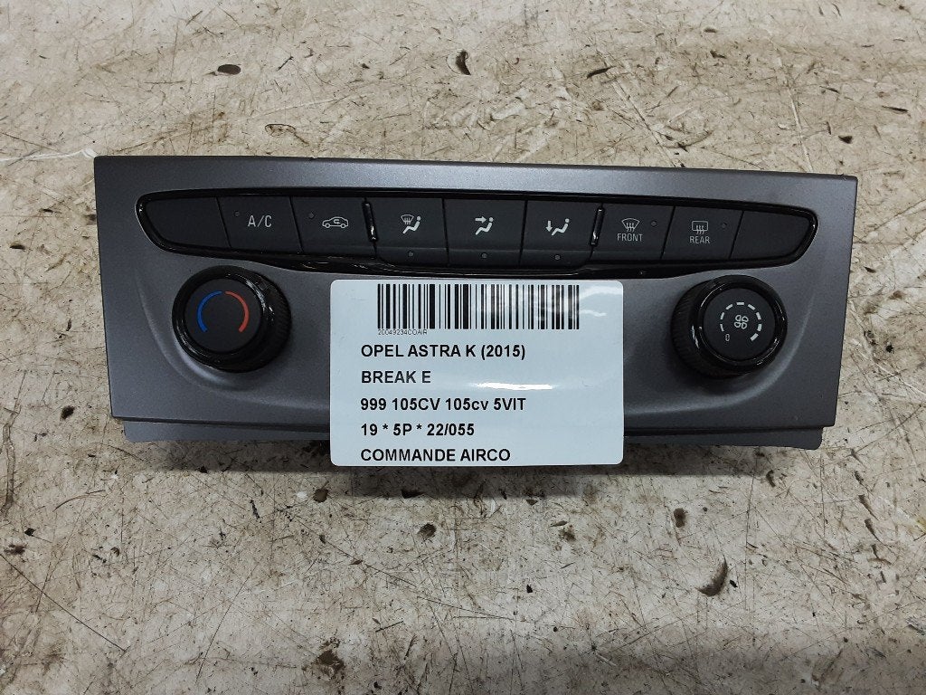 BEDIENINGSPANEEL AIRCO Astra K Sports Tourer (39042438), Auto-onderdelen, Gebruikt, Opel
