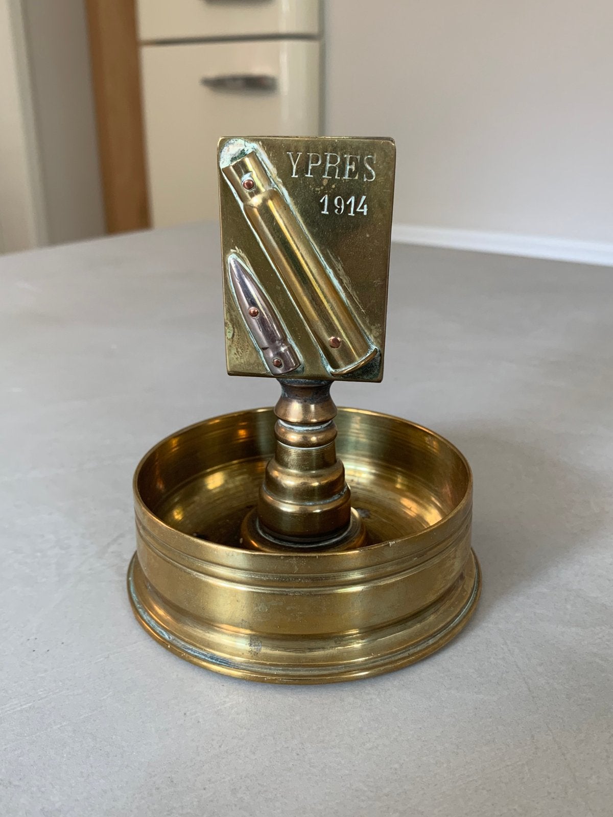 Antien WOI Trench Art Lucifershouder Ypres 1914 (Trench Art), Enlèvement ou Envoi